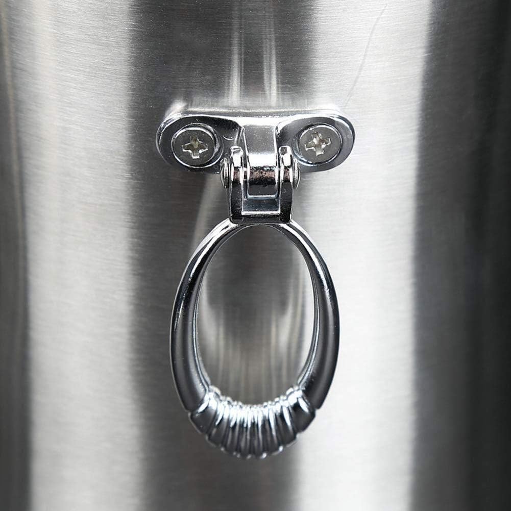 Ice Buckets with Stainless Steel Ice Tongs,Double Wall Ice Bucket with Lid,Silver Ice Wine Chiller for Bar Paties,Ice Buckets for Camping (Size : 12x15cm(5x6inch))