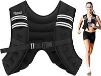 Karrout 12lb Weighted Vest for Men Women Kids - Adjustable Reflective Comfort Fit for Running Walking Strength Training Workouts