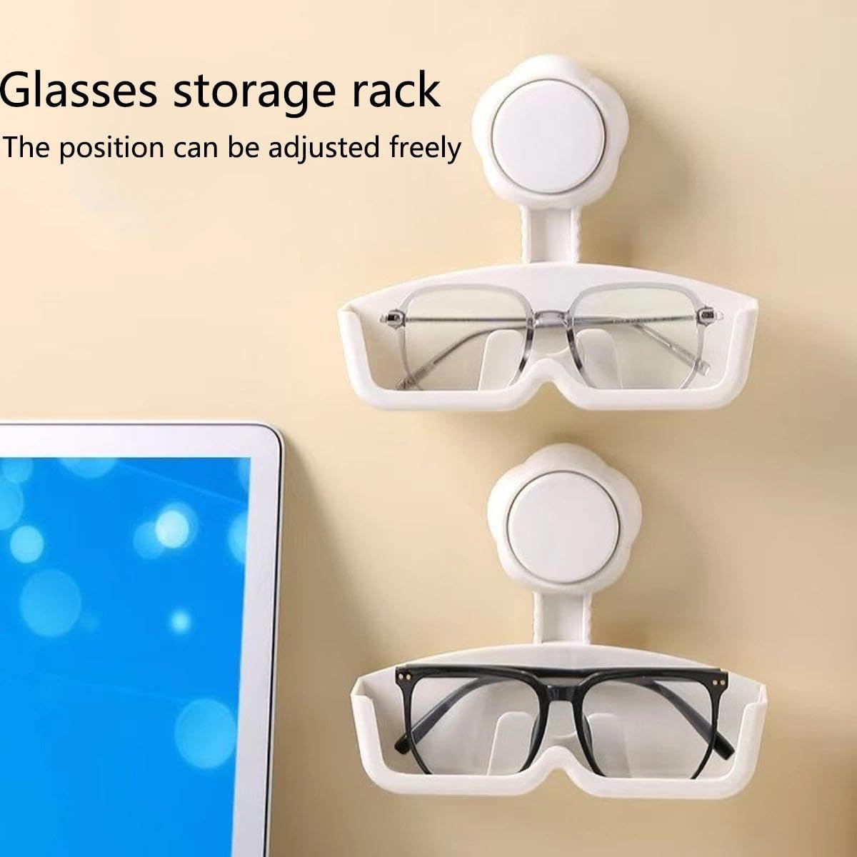1Pc Suction Cup Eyeglass Holder, Sturdy Design, Fits Smooth Surfaces Like Bathroom Walls And Office Glass, For Everyday Use