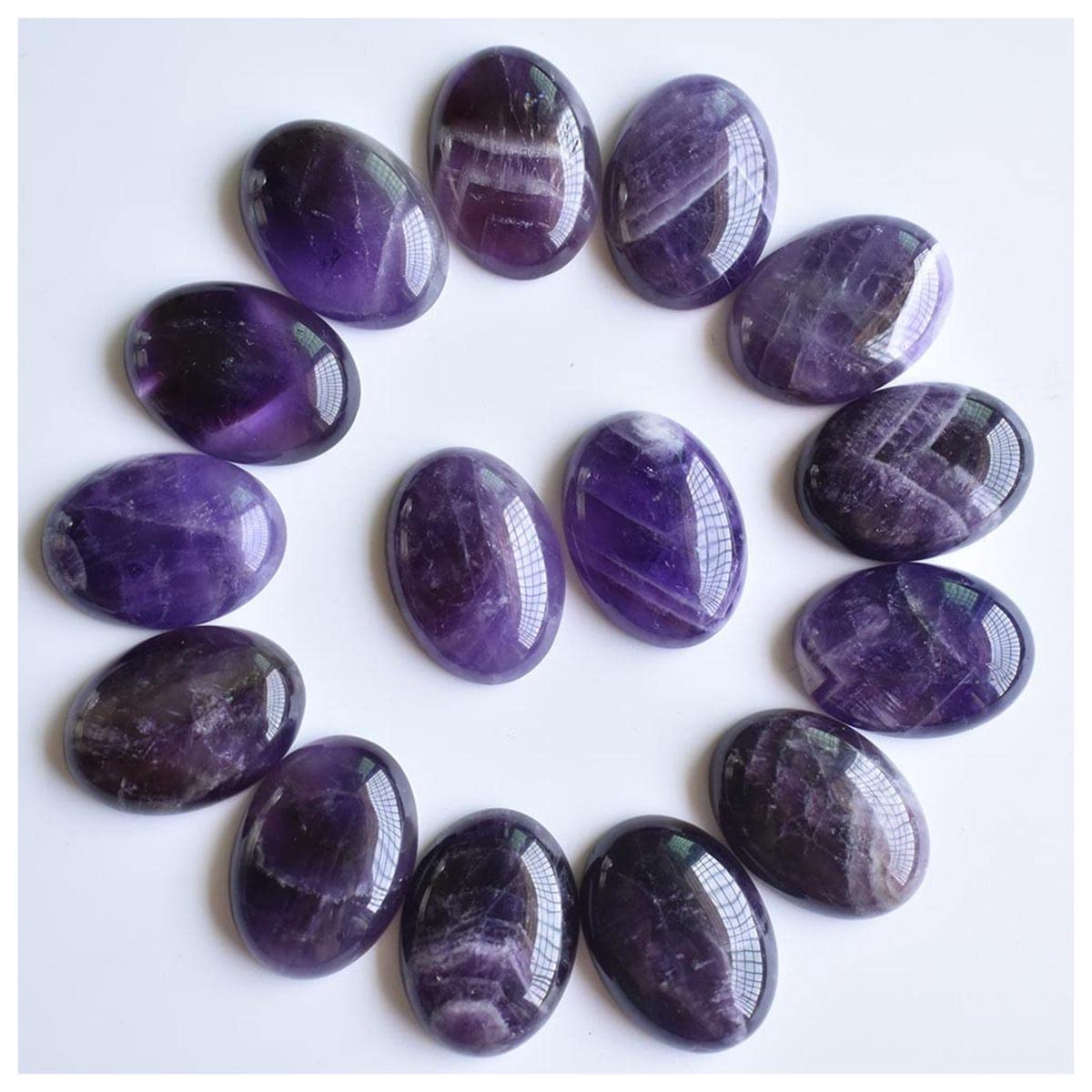 Piedra natural óvalado de 18x25mm para manualidades y centros de mesa LQYXGS