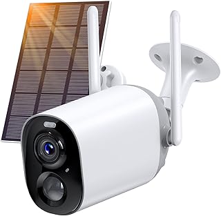 NETVUE Wireless Security Camera with Solar Panel, Outdoor Camera Battery Powered Surveillance Cameras for Home Security, AI Detection, IP66 Waterproof, 2-Way Audio,1080P Night Vision