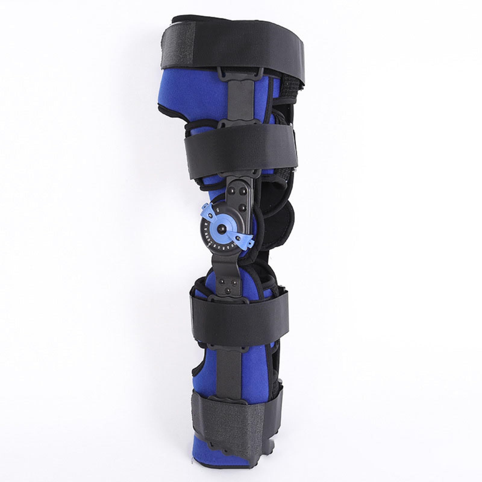 Rodillera Rom con Bisagras Para Hombres y Mujeres, Soporte de Rodillera Ajustable, Rodillera Correctiva Para Fracturas, Distensiones de Ligamentos y Desgarros de Menisco, Pierna Izquierda