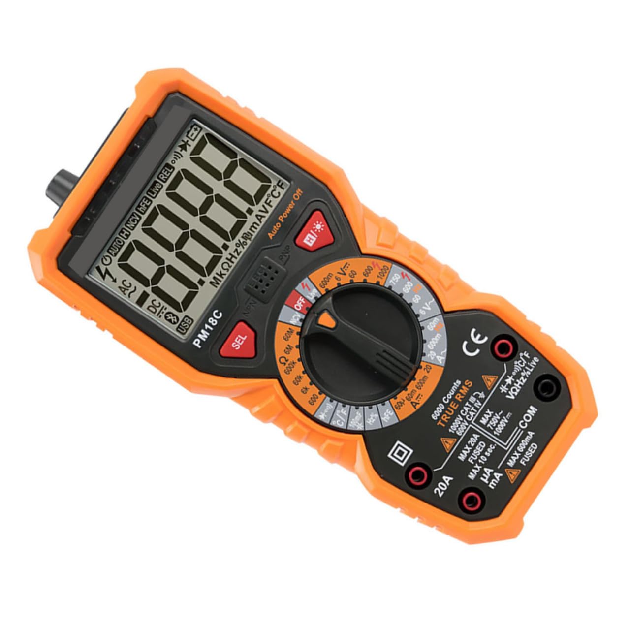 Veemoon Digitales Multimeter Multitester mit Hochauflösender Hintergrundbeleuchtung und Sicherem Abs Material für Präzise Spannungsmessung im Haushalt und Beruf