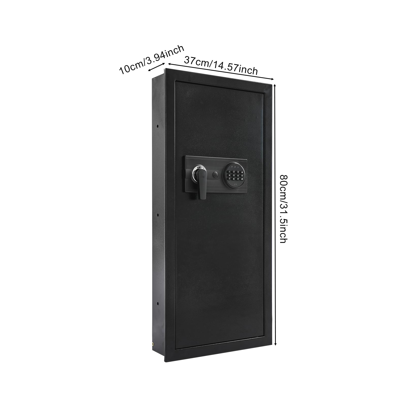 Cassaforte da parete alta 80 cm, cassaforte nascosta nel muro con divisorio staccabile, resistente cassaforte da parete con serratura a combinazione per soldi, passaporti, gioielli, documenti (80 cm