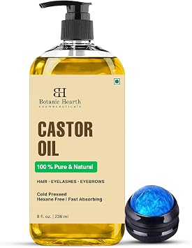 Botanic Hearth USDA Organic Castor Oil,100% Pure & Natural Body Oil-4 Fl oz