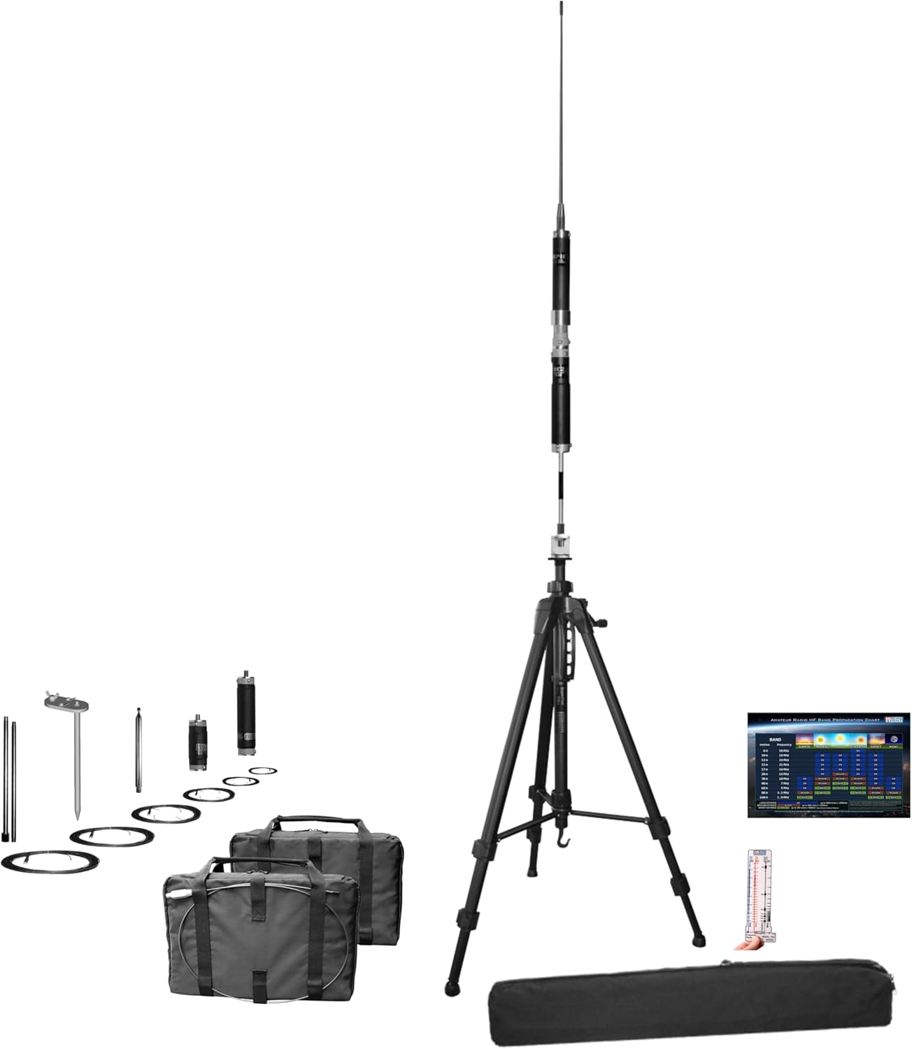 Super Antenna Super-MP 1LXMAX with Large Tripod Portable HF VHF