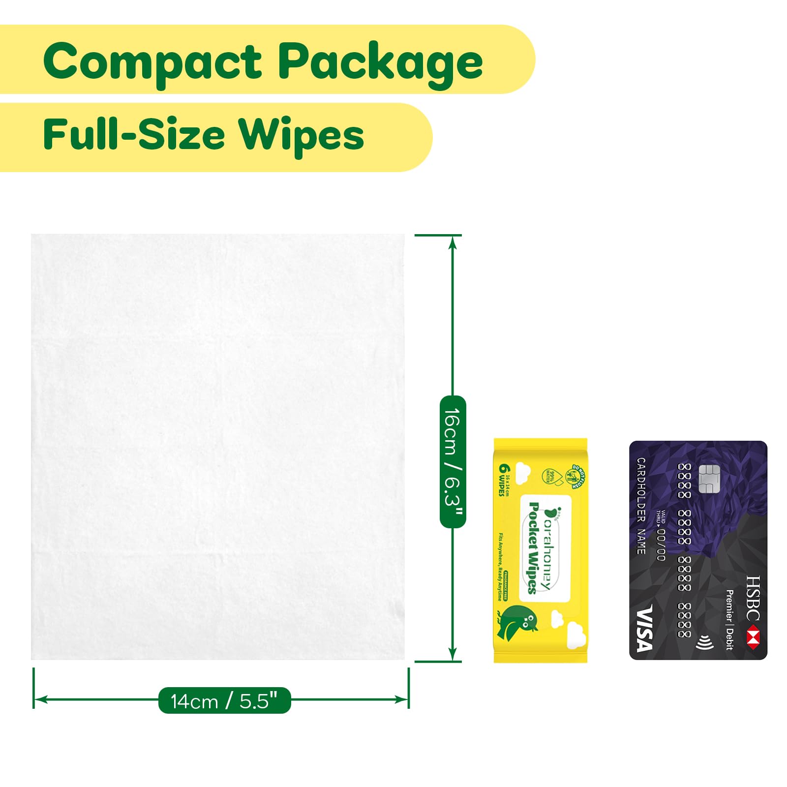 Dorahoney Mini Wet Wipes Travel Size, 24 Pack Sensitive Travel Wipes, 99% Water - Image 4