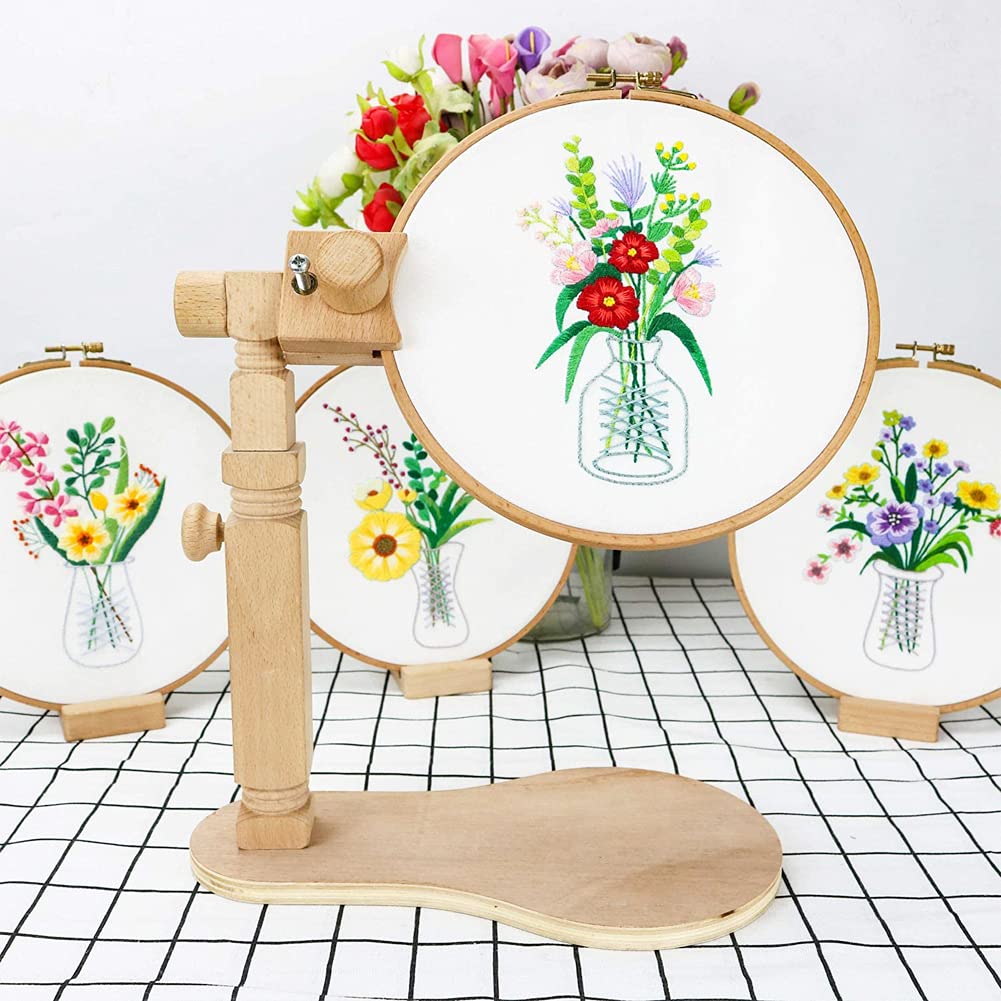 Amazon.co.jp: 刺繍枠スタンド刺繍スタンド 木製クロスステッチ