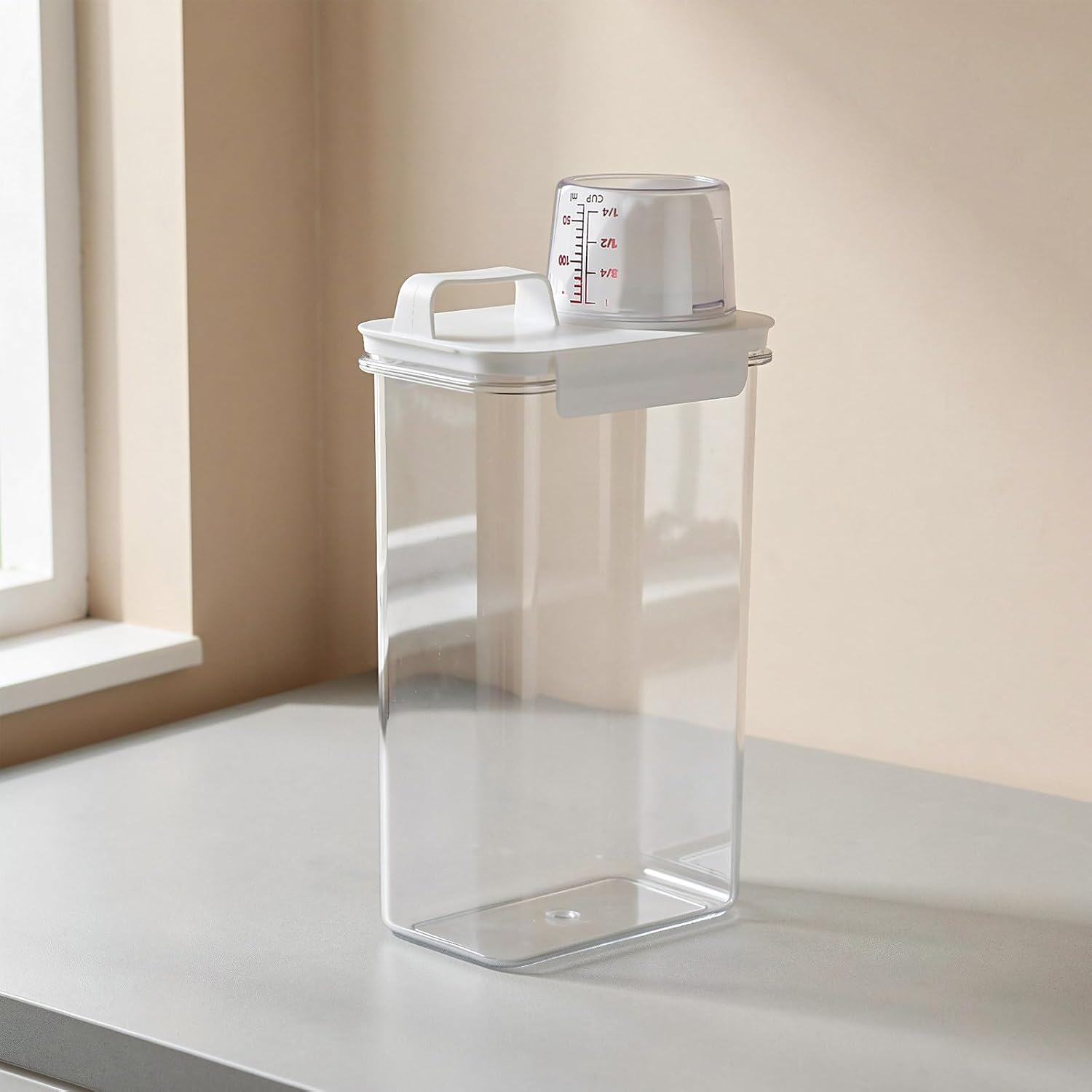 ORFOFE Laundry Detergent Storage Container 2300ml Plastic with Lid image 5