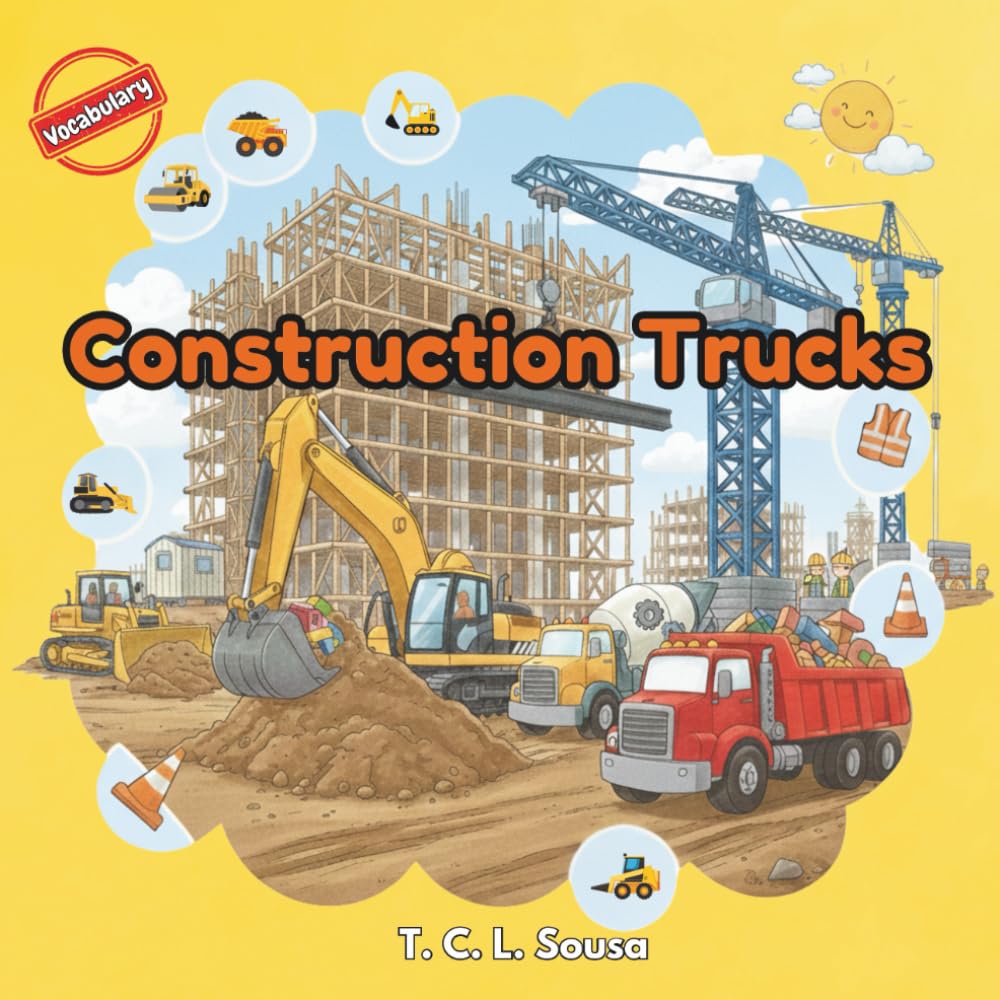 Construction Trucks : Learning new vocabulary book