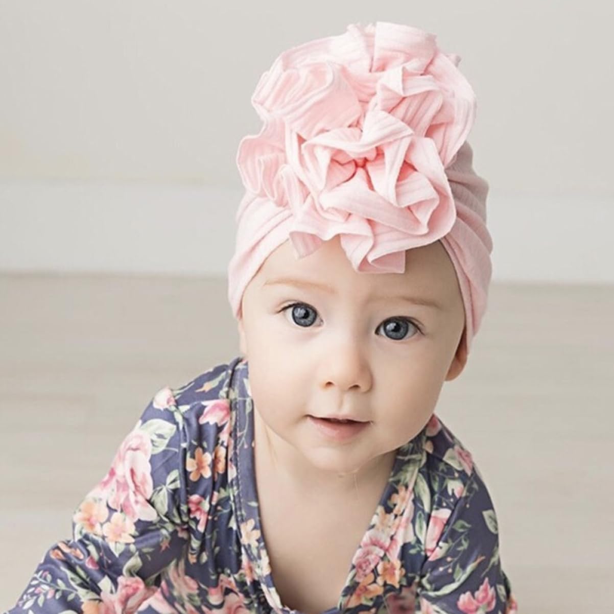 3 Sätze -blumenkappe Babygirl Schlabberlatz Geschenkset Sleep Sack Kappen Buntes Flaggenbanner Korb Mütze Aus Babygarn Elastischer Turban Baumwolle 4 Stück * 3