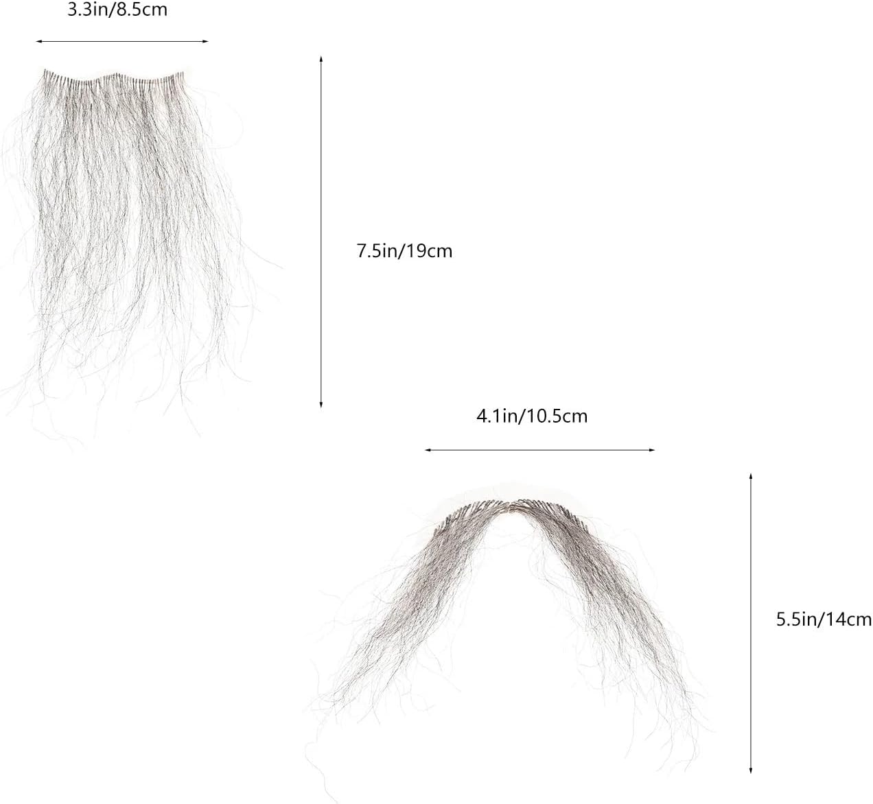Fake Mustaches Beard 2Sets Realistic Fake Beard Cosplay Mustache Party Halloween Costume Prop Funny