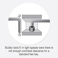 Vista 4 de Bondhus 16599 Juego de 9 llaves en L rechonchas, tamaños 0.059-0.394 in