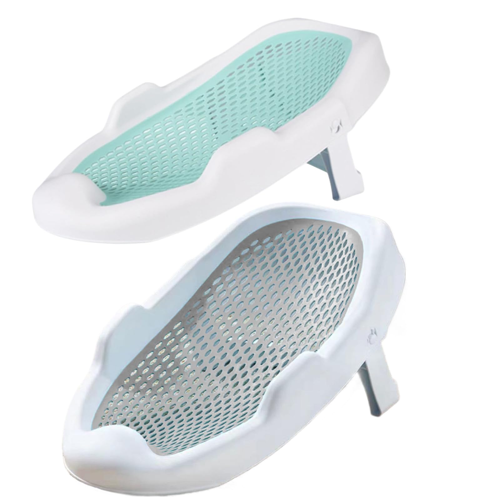 Baby Bather Breathable Baby Lounger 0-24 Months with Drain Hole Infant Bathtub Daily Portable Baby Bather Slip-Resistant Collapsible Baby Bathtub Tubs for Newborns Green Baby Tubs for Newborns
