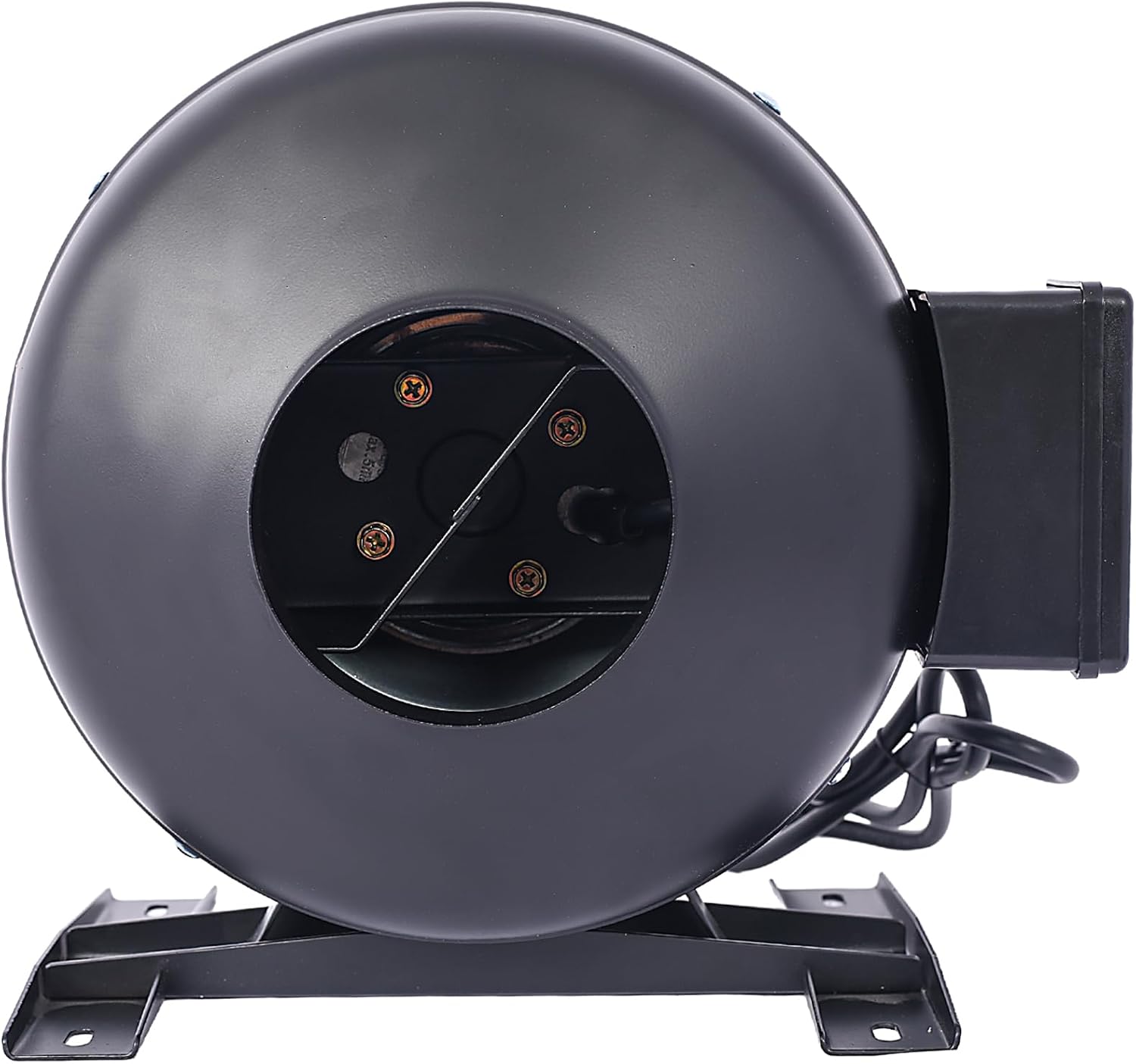 4-Inch Inline Duct Fan 2500 RPM Vent Blower 203 CFM High-Performance Booster Blower 49dB Low Noise Airflow Round Exhaust Fan For Hydroponics Grow Tent Basements Kitchens Greenhouses