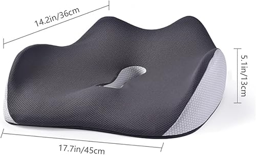 Miniatura 4 de Almohada suave de alta calidad, cojín de asiento de oficina, lavable, ergonómico, cojines de automóvil para ciática para cadera, coxis, ciática,