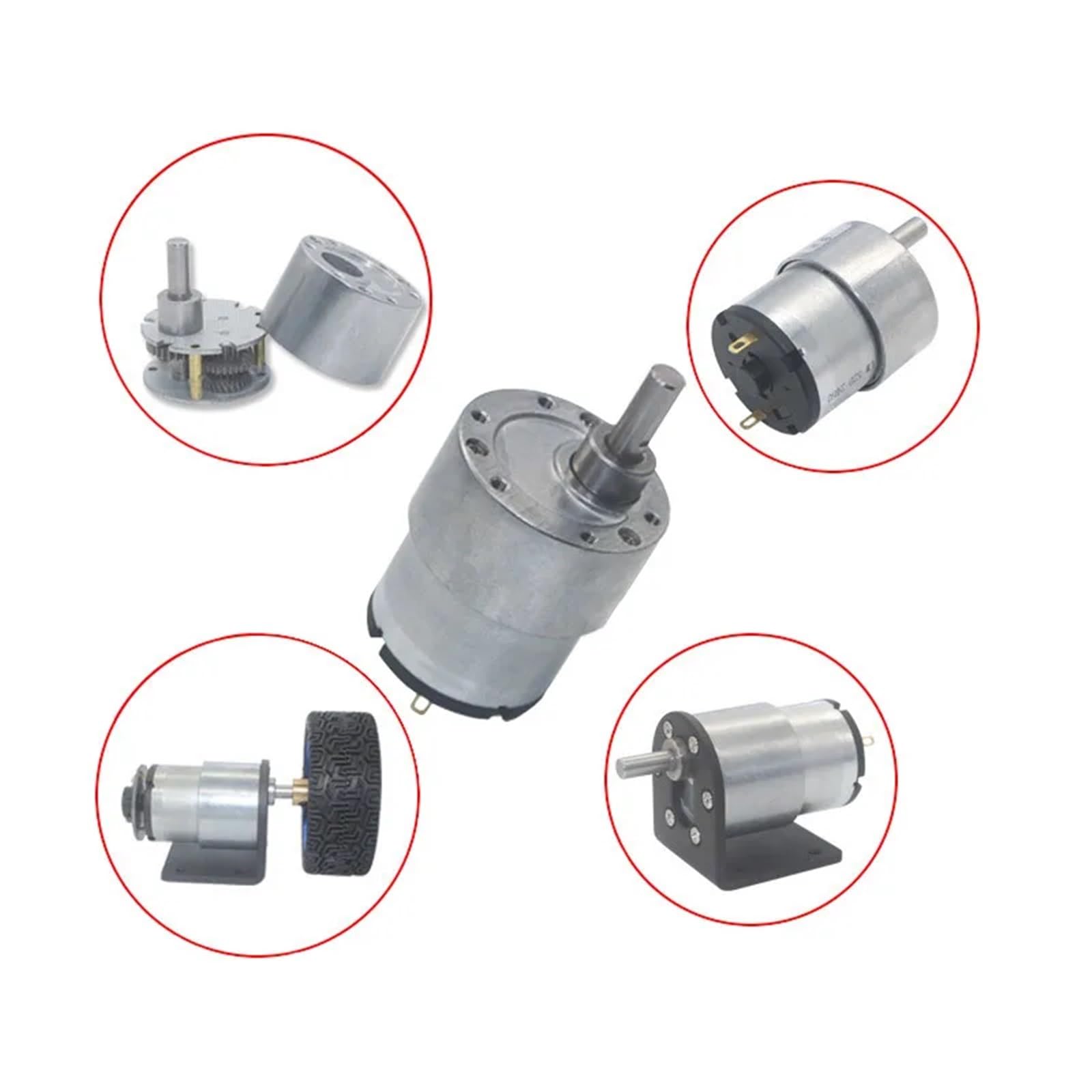 JGB37-520 Motore Elettrico con Scatola Ingranaggi a Coppia Elevata Motoriduttore 12/24 V 5-600 Giri/min 1 pz(12V with Bracket,30RPM)
