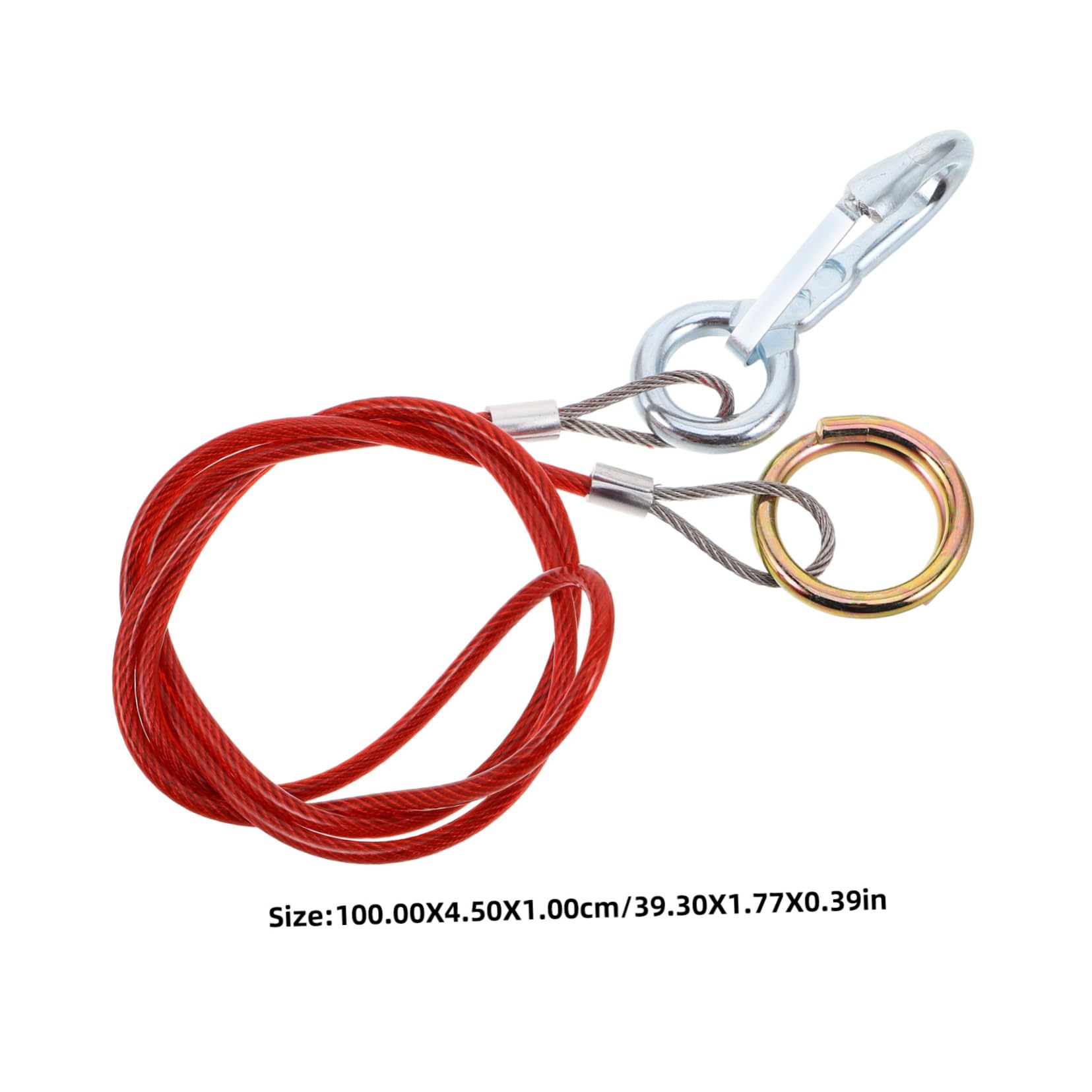 SOLUSTRE Heavy Duty Stainless Steel Wire Rope Breakaway Trailer Cable Trailer Brake Wire 1m/3.28ft Rv Towing