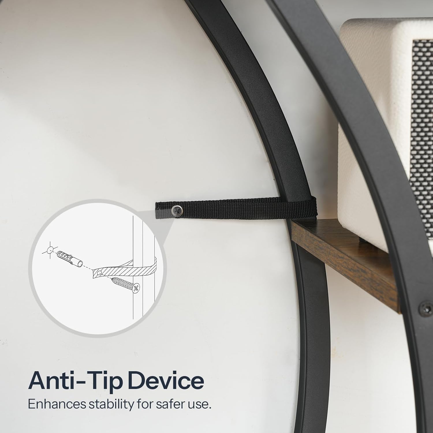 HOOBRO Industrial End Table, 4 Tier End Table with Storage Shelves, Small Side Table with Geometric Metal Frame, Night Stand for Living Room, Bedroom, Office, Rustic Brown and Black BF164BZ01