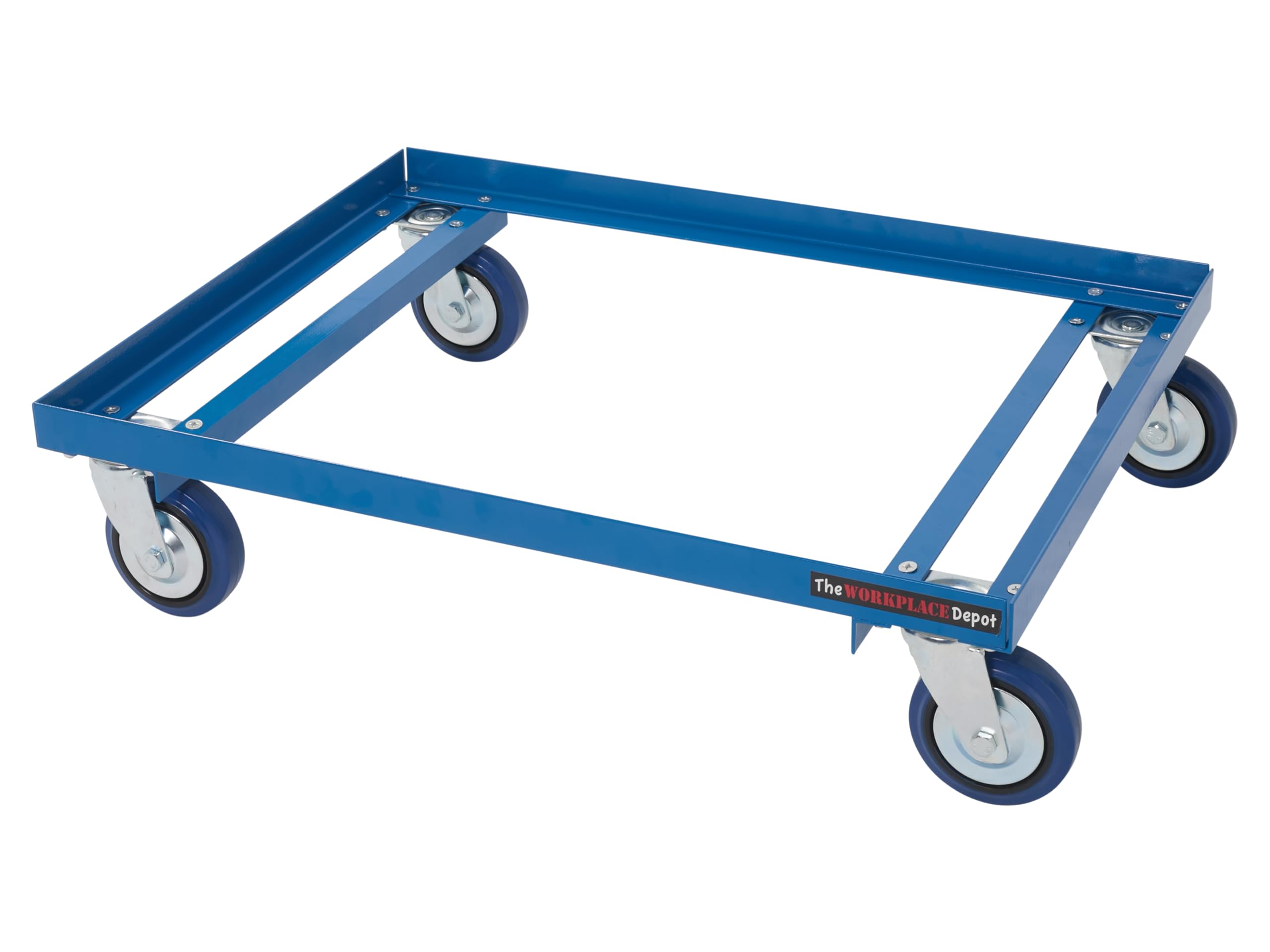 Transport Dolly, Heavy Duty Blue Steel Crate Trolley 800 x 600 mm for Plastic Stacking Containers on Swivel Castor Wheels for Moving Heavy Appliances & Furniture (800 x 600 mm)