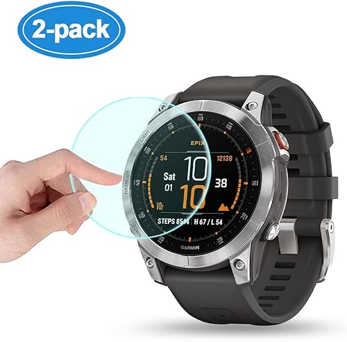Miniatura 2 de Poyiccot Paquete de 2 protectores de pantalla compatibles con Garmin epix Gen 2, protector de pantalla de vidrio templado de dureza 9H compatible