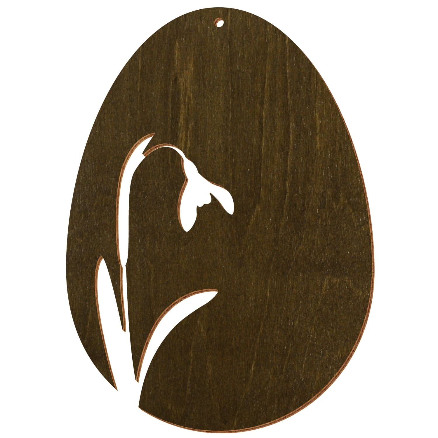 Uova di Pasqua in legno colorato V2 – Nocciola – Decorazione fai da te per Pasqua, motivo uovo di Pasqua, motivo 1, altezza (dimensione): 49 cm di altezza