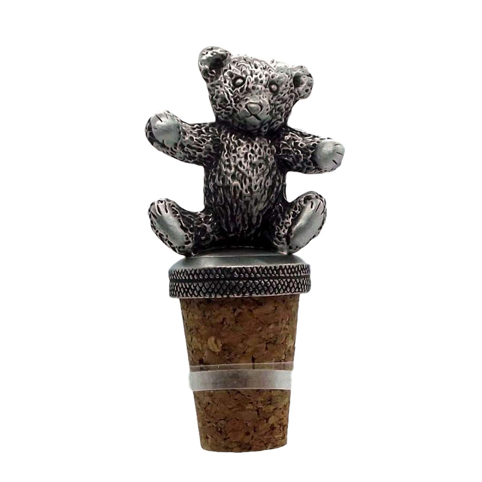 Smartbadge® Teddy Bear Crafted Pewter Bottle Stopper/Wine Saver + 59mm Button Badge
