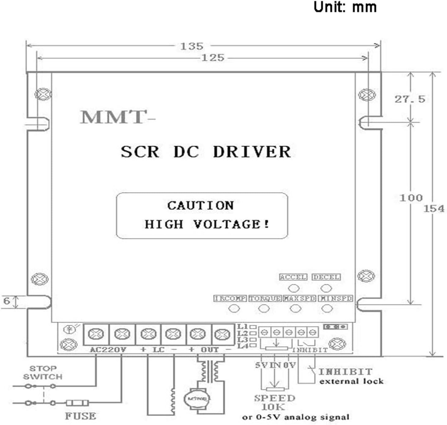 High Performance High Current Scr Controller 180v 220v Motor Speed Control 20A