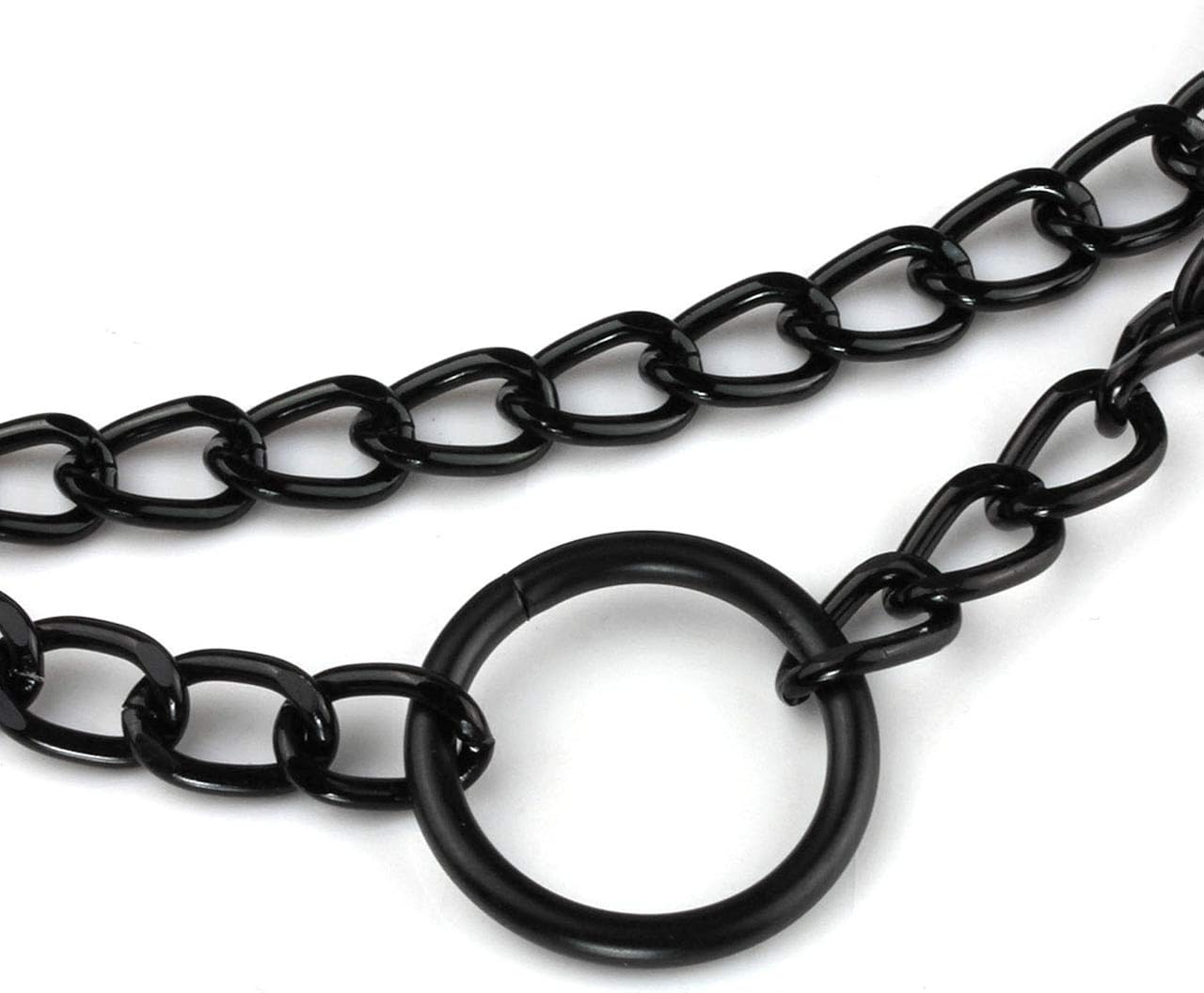 Manfnee PU Leather Choker Punk Goth Emo Cricle Chain Choker Collar Necklace for Women Men Adjustable, A8, Länge: 45 cm - Image 4