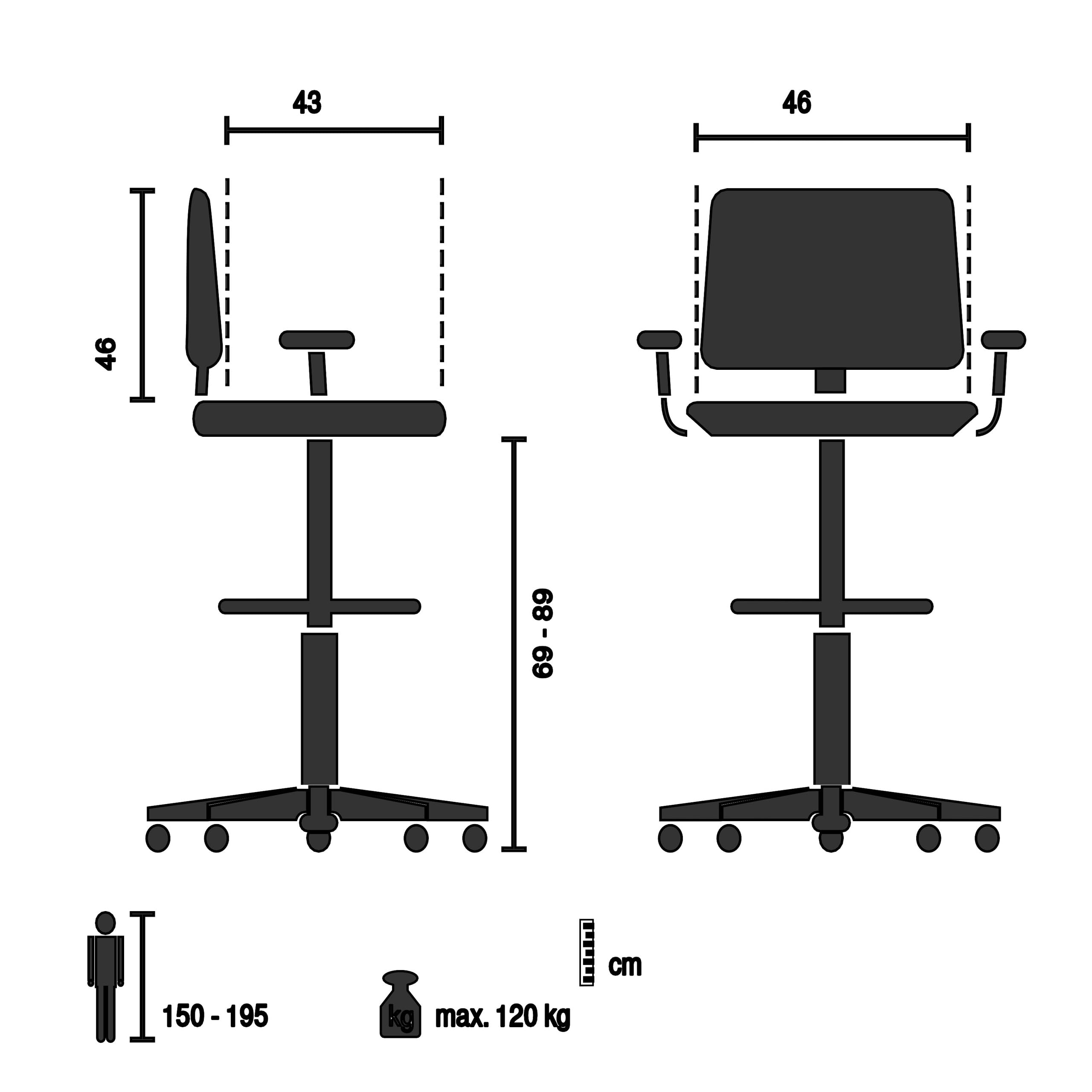 hjh OFFICE 760009 Chaise de Travail en Maille Top Work 108 W Tissu, Repose-Pieds Ergonomique, réglable en Hauteur, Gris
