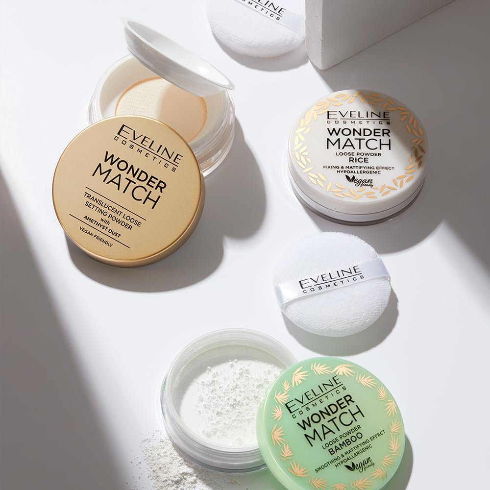 Eveline Cosmetics Puder utrwalający z ametystowym pyłkiem