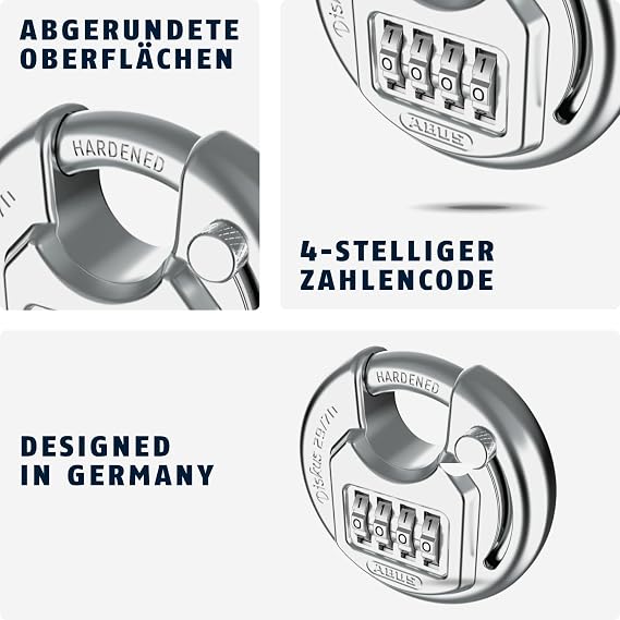 ABUS Diskus Combo 29/70 Combination Padlock Stainless Steel