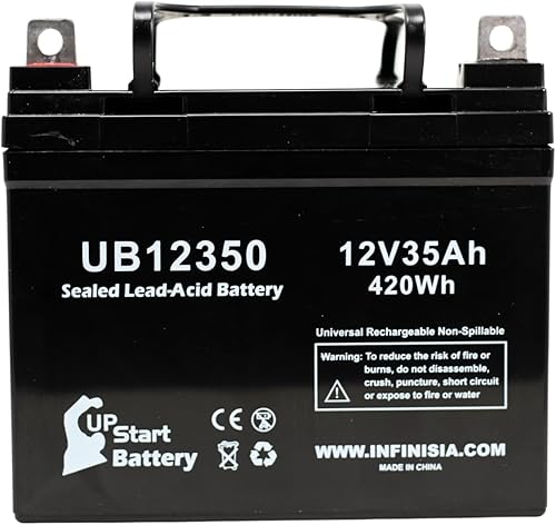 Miniatura 6 de UB12350 - Batería de plomo ácido sellada universal (12 V, 35 Ah, terminal L1, AGM, SLA) de repuesto, compatible con Regal, Kawasaki Teryx, silla de
