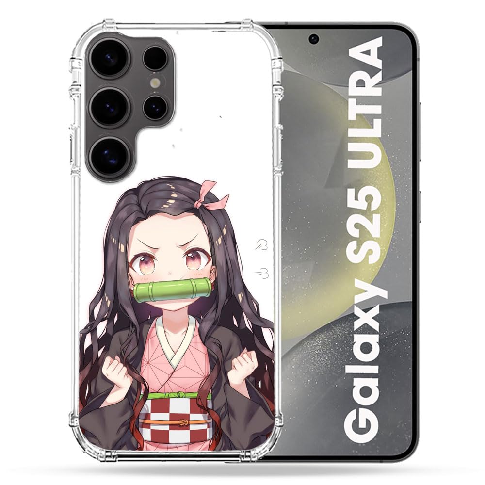 Cokitec Reinforced Case for Samsung Galaxy S25 Ultra Manga Demon Slayer Nezuko