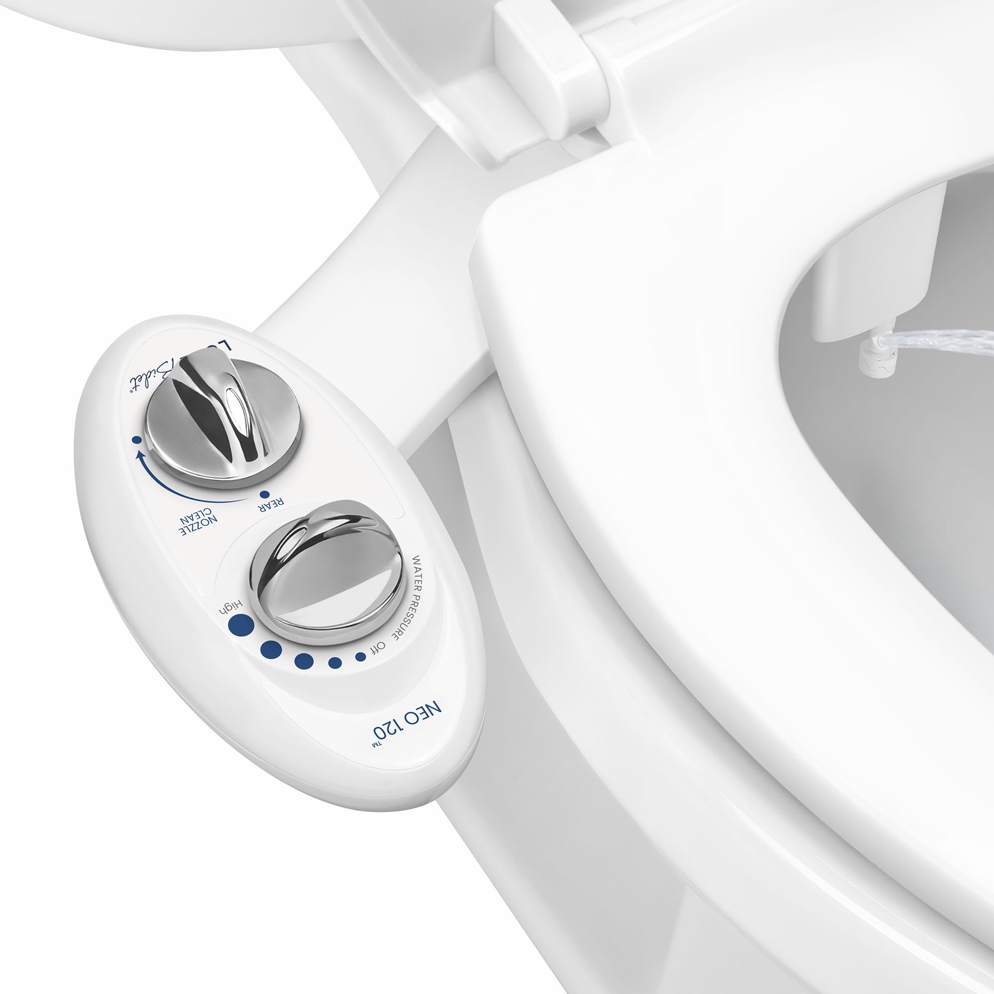 Photo 1 of LUXE Bidet NEO 120 - Single Nozzle, Self-Cleaning, Non-Electric Bidet Attachment for Toilet Seat, Adjustable Water Pressure, Rear Wash (White)
