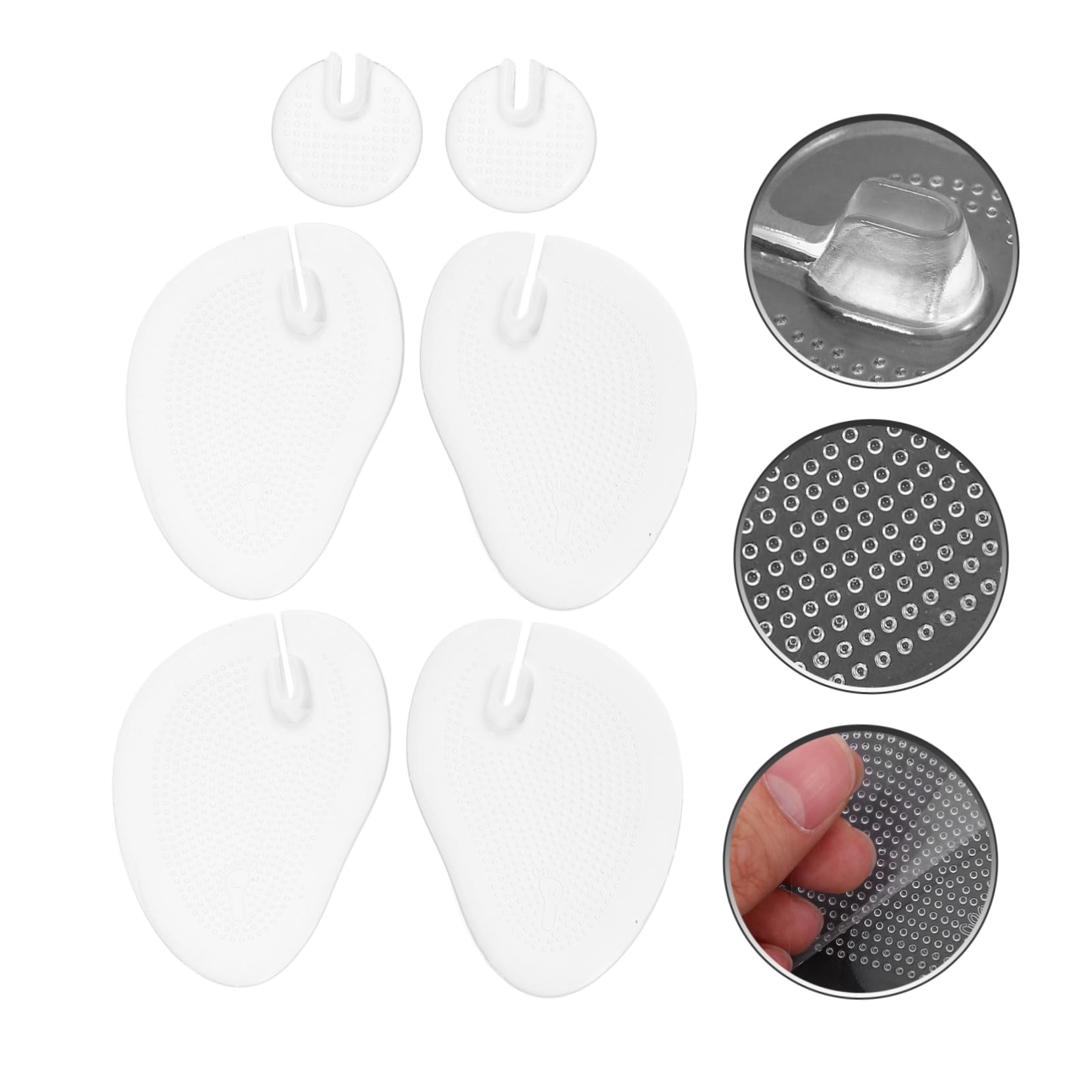 Ciieeo Plantilla Antideslizante de Gel para Tacón Almohadilla de Gel para Antepié Plantillas para Zapatos Aliviar de Pies Actividades Diarias 3 Pares