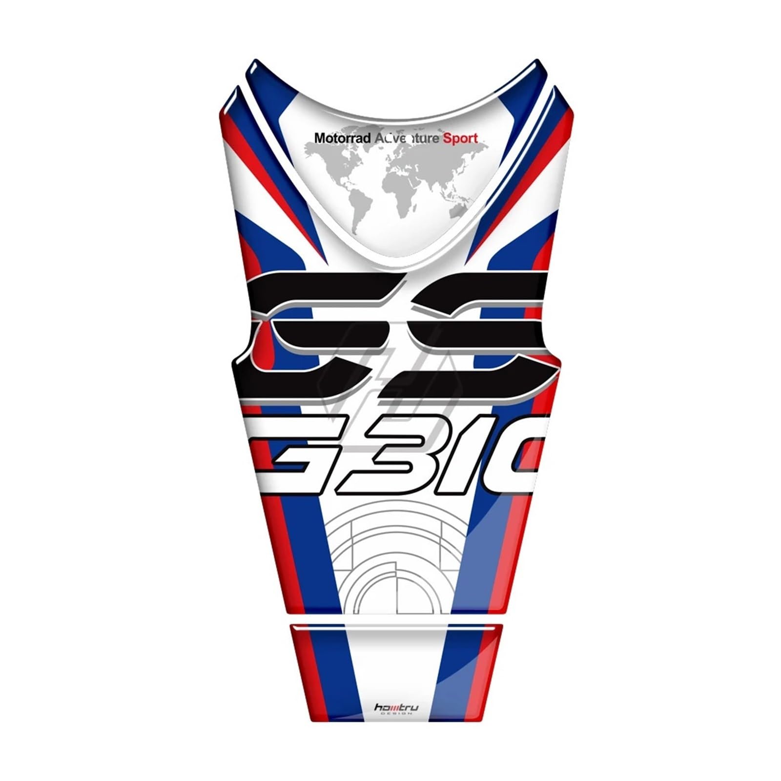 for Motorrad G310GS G310 GS 2018-2021 40 Year Motorcycle Gas Tank Pad Protector Motorbike Tank Sticker Resin Weatherproof Fuel Tanks Pads