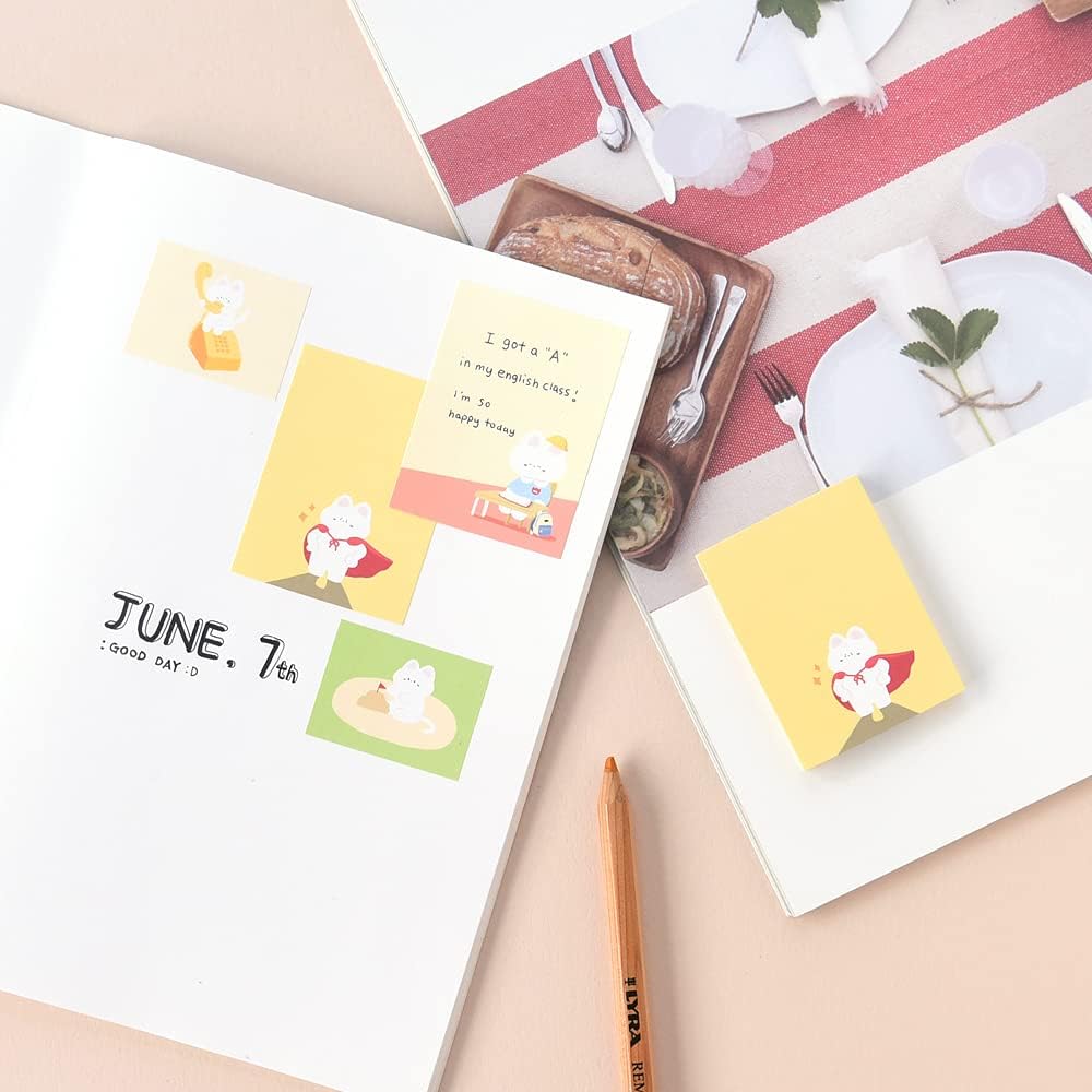 Monolike Gureum's Daily Life Sticky-it - 6p Set Self-Adhesive Memo Pad 50 Sheets image 3