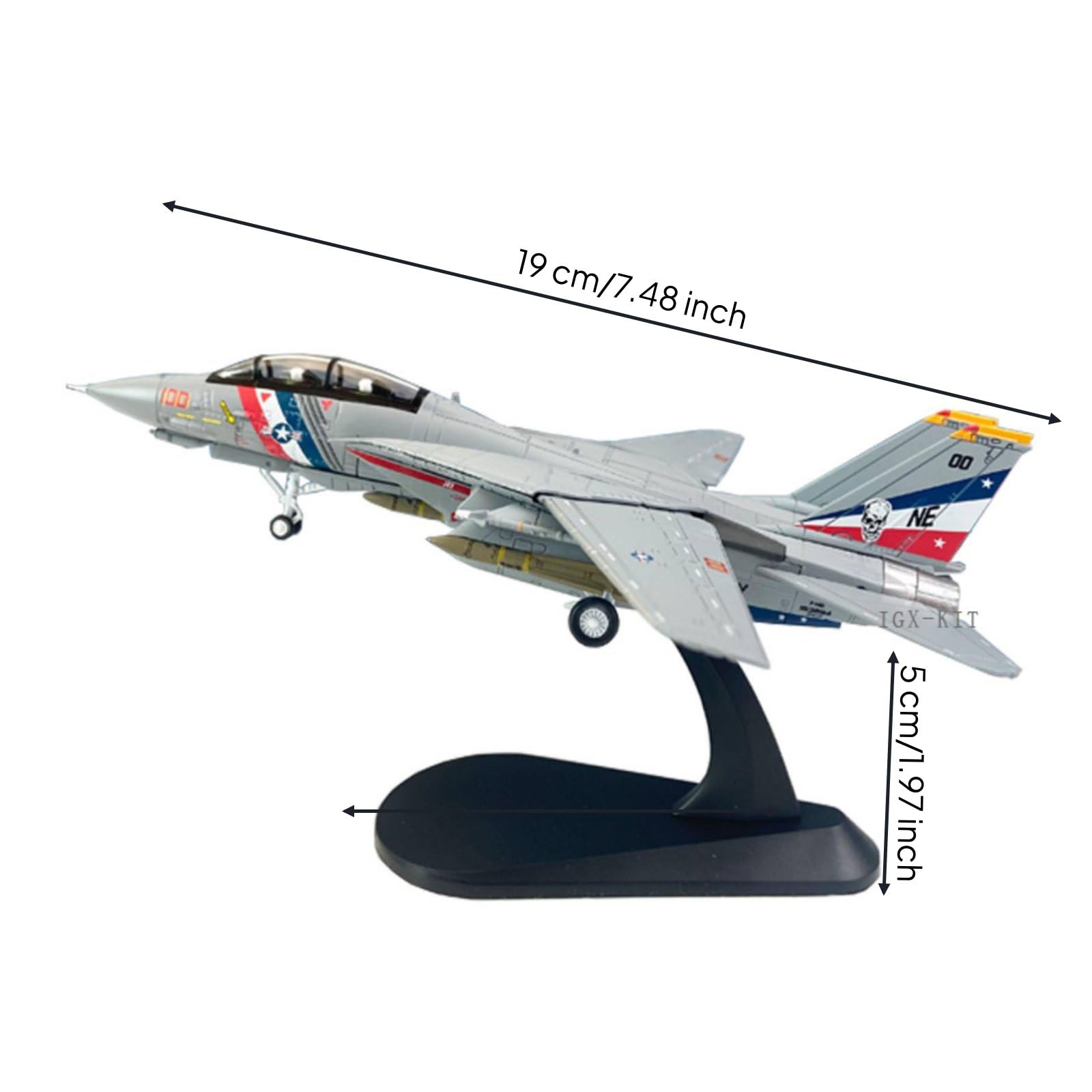Modellino 14D Caccia Navale Statico Modello 14D Caccia Avanzato Parti Mobili Aereo Militare in Metallo