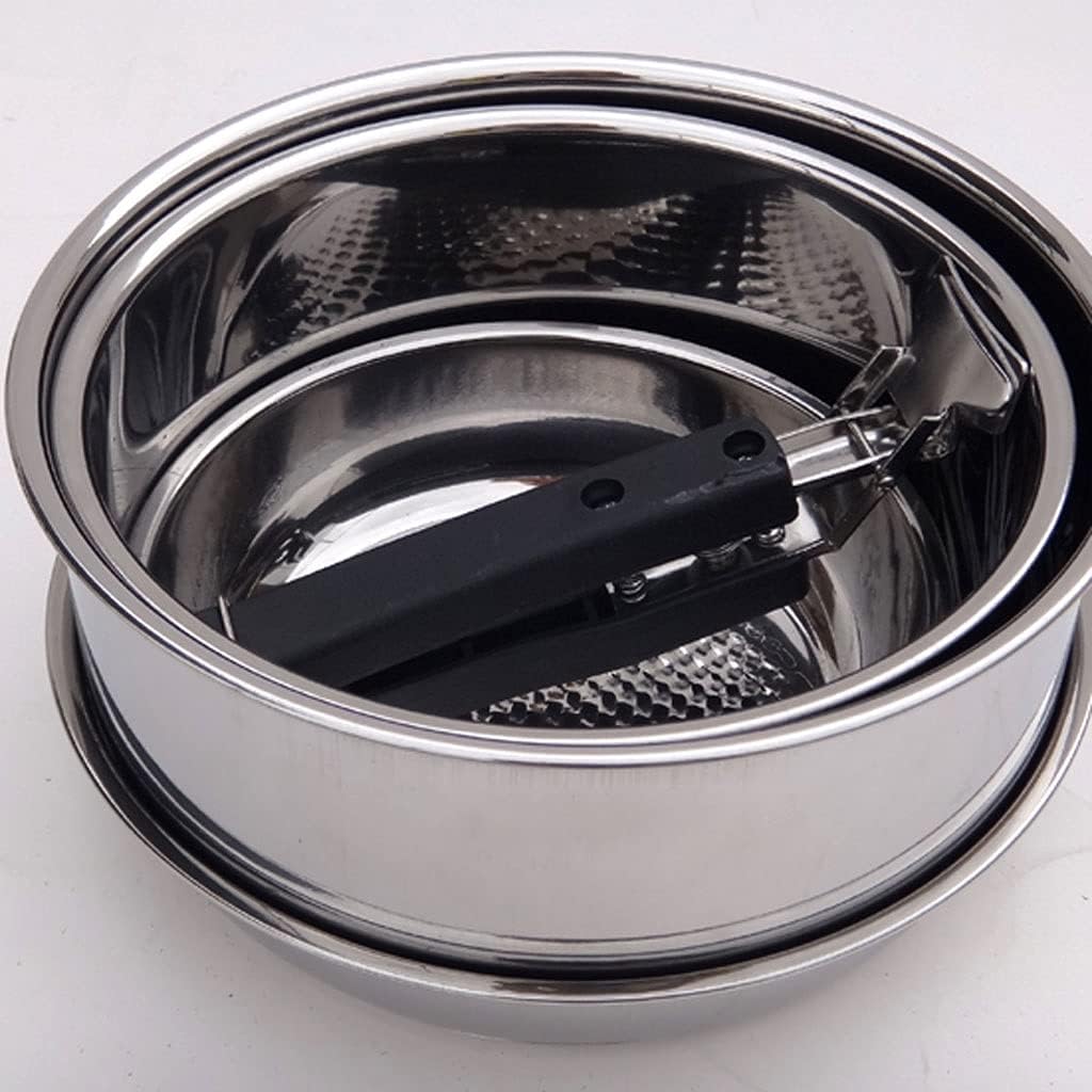 YYDS Outdoor Camping Camping Cookware Kit Nonstick Frying Pan Steamer Lightweight Pot Stainless Steel Family Campfire Hiking Camping Cooker Adventures Picnics (Size : Six-Piece Set(+Storage Bag))