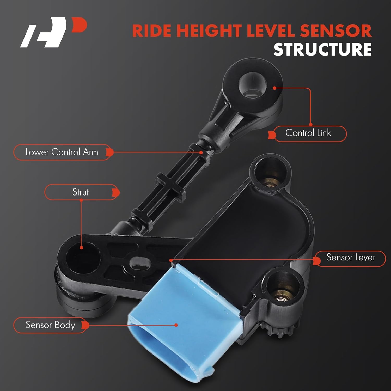 A-Premium Ride Height Level Sensor Compatible with Jaguar XF XFR, 2010 2011 2012 2013 2014 2015, 2.0L 3.0L 4.2L 5.0L, Sedan, Rear Left or Right, Replace# C2P15221