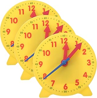 TOYANDONA 3 Peças Modelo De Relógio Auxiliares De Ensino Aprendendo A Contar O Tempo Relógio Modelo De Relógio De Aprendizagem Para Aprender Relógio De Ponto Ferramenta De Ensino Relógio De