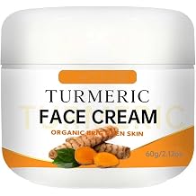 Turmeric Face Cream, Anti-Aging Moisturizer for Women & Men, Firming Cream to Reduce Wrinkles, Fine Lines, Even Skin Tone, Hydrate & Tighten Pores Lightweight Day & Night Facial Lotion for Radiant