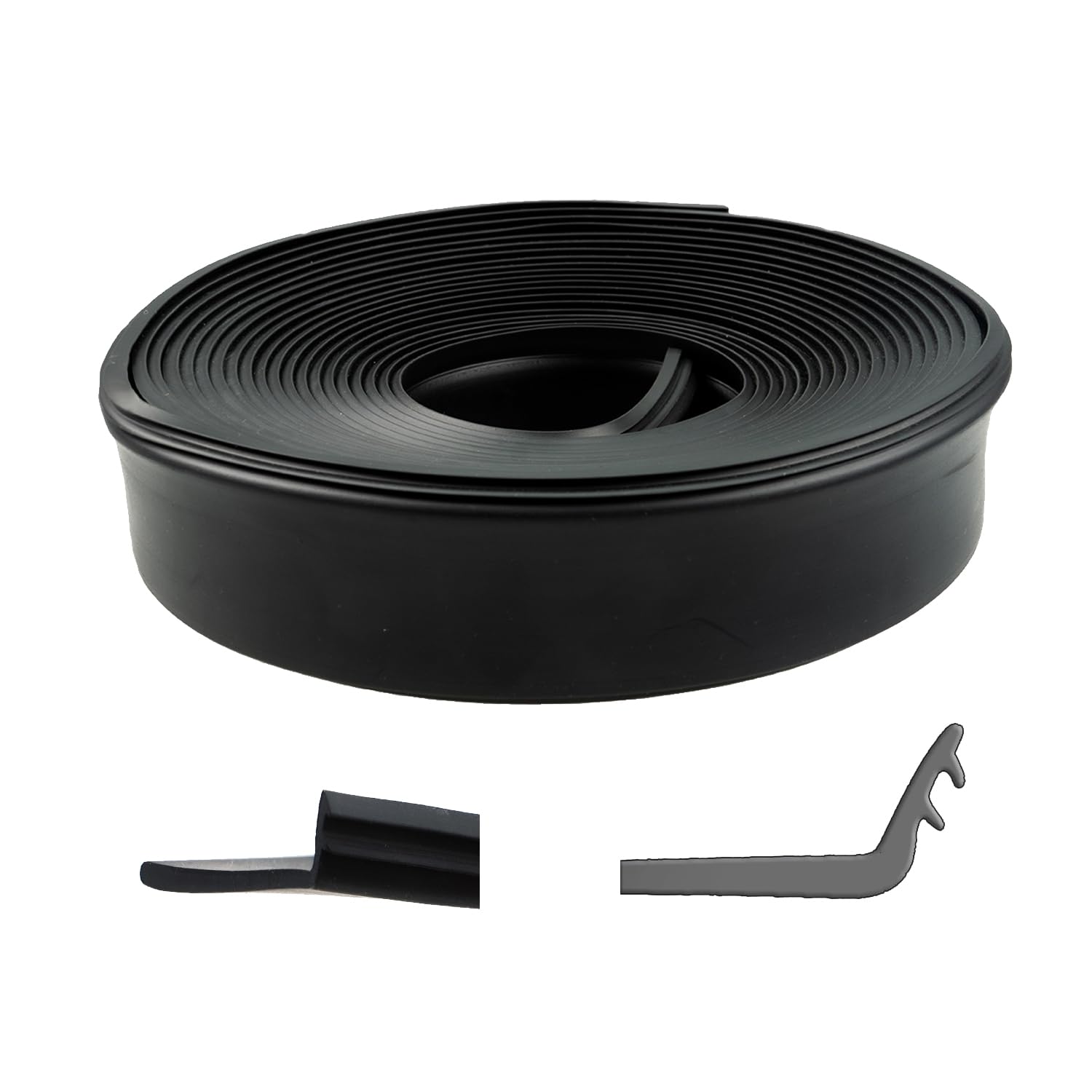 RV Slide Out Wiper Seal, 1-1/2" R854056 Black Rubber Camper Slideout Seal Replacement Rv Camper Trailer Slideout System Variety Applications 25 Feet Clip O - View #4