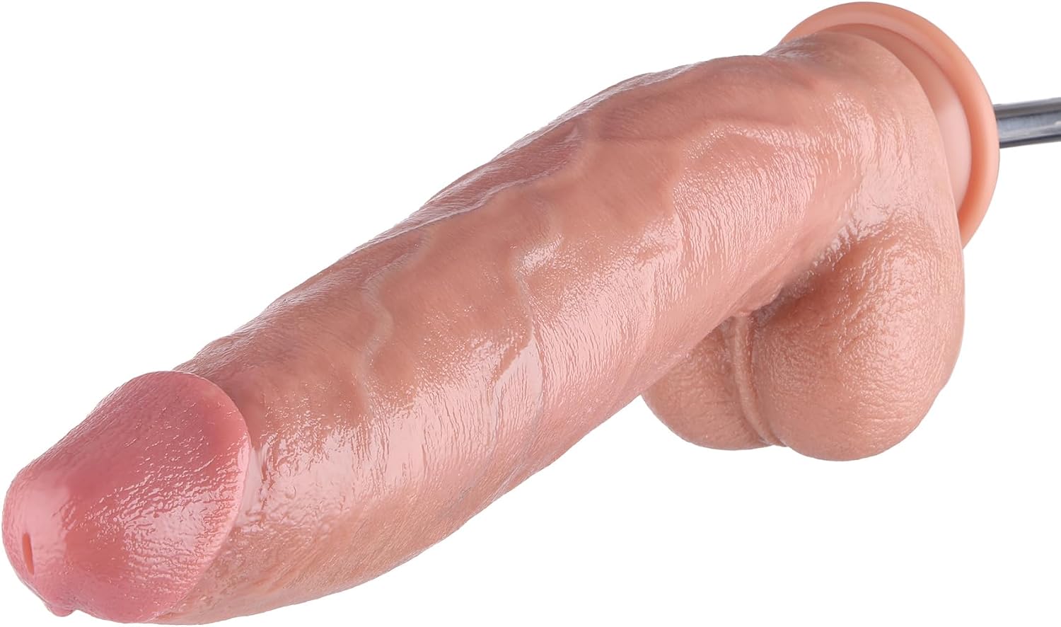 Hismith 12.4'' Vibrating Dildo with 3 Speeds + 4 Modes with KlicLok System - Slight Curved Silicone Dong for Advanced Users - 10" Insert-able Length, Amazing Series