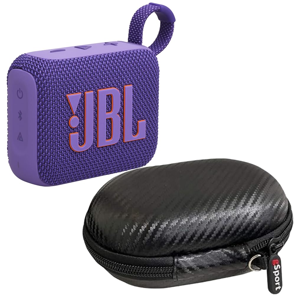 JBL GO 4 Ultra Portable Bluetooth Speaker Bundle with gSport Case (Purple)