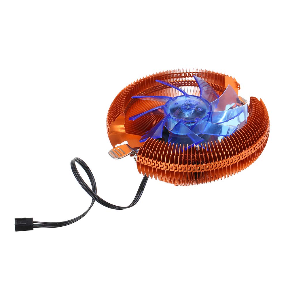 Hydraulic CPU Cooler Heatpipe Fans Quiet Heatsink Radiator Replacement for 1366 LED Light