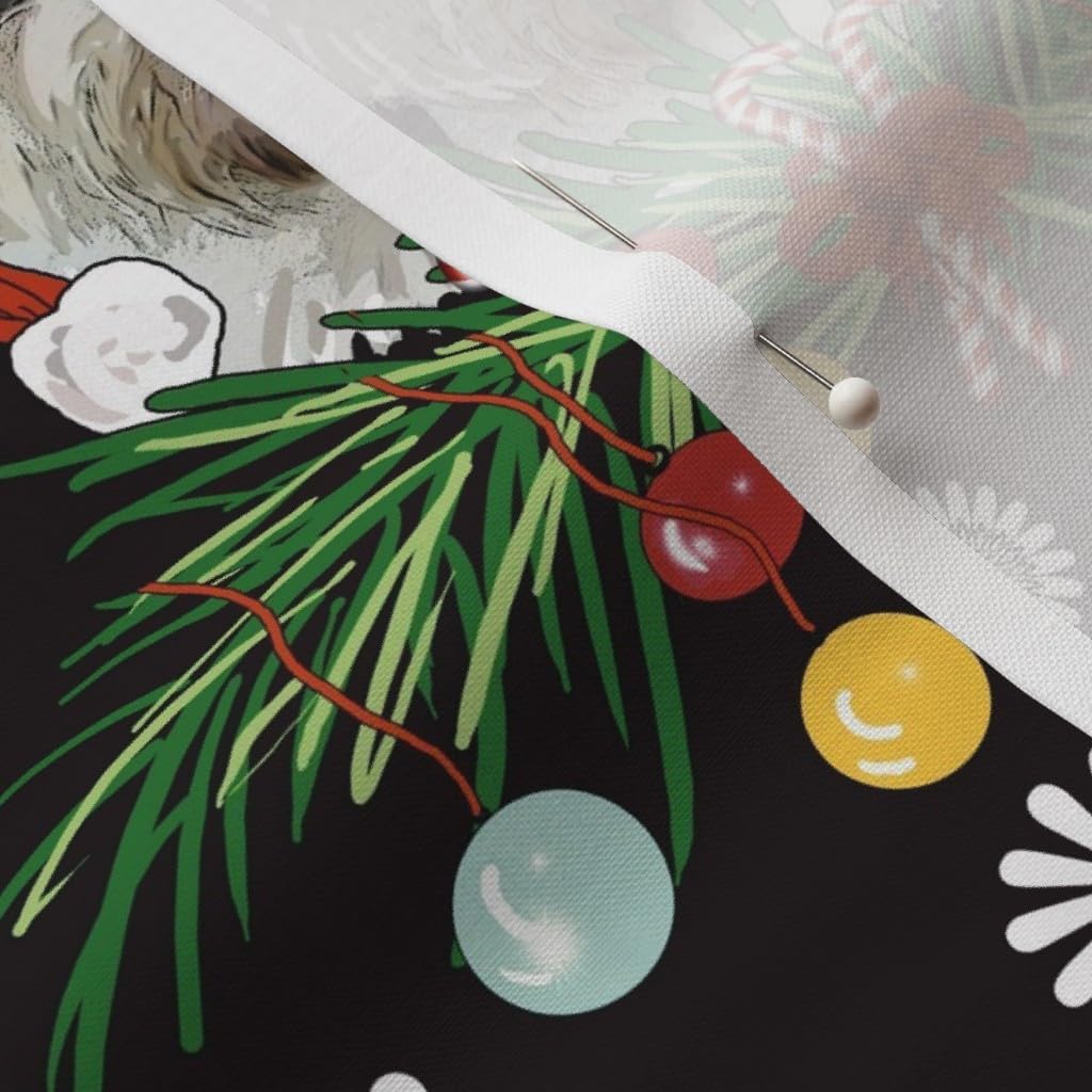 Spoonflower Fabric - West Highland White Christmas Terrier Westie Holiday Dogs Printed on Petal Signature Cotton Fabric by The Yard - Sewing Quilting Apparel Crafts Decor