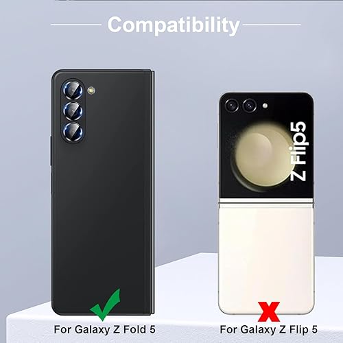 Miniatura 2 de Kanosan Para Galaxy F Protector de lente de cámara Anillo de aleación de aluminio individual 9H vidrio templado Accesorios decorativos Cubierta de