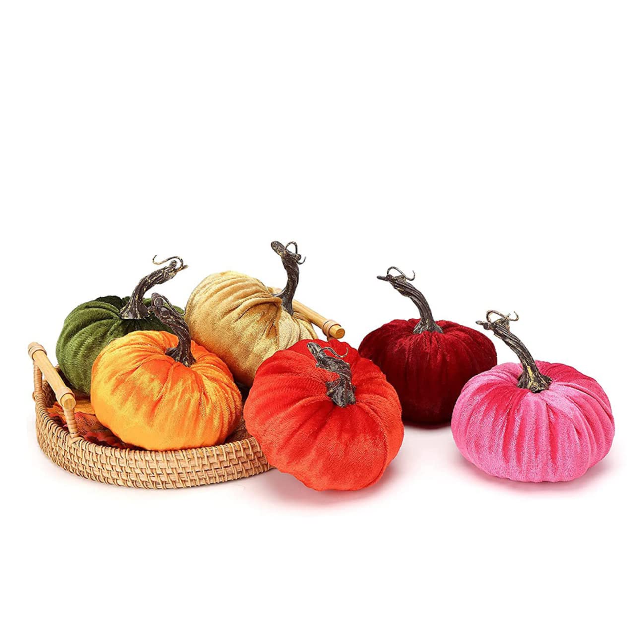 Cabilock 3 Sätze Goldener Samtkürbis Halloween Dekorationen Pilz Girlande Dekorationen Für Zuhause Halloween Kürbis Laterne Herbst Ornamente Erntefest 6 Stück * 3